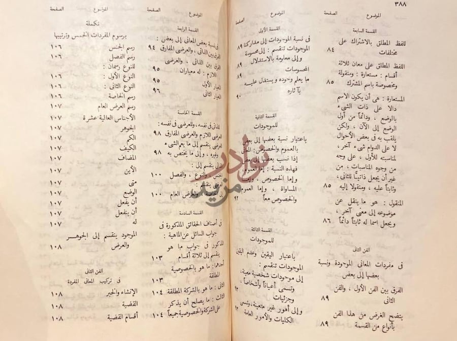فهرس كتاب منطق تهافت الفلاسفة المسمى معيار العلم فهرس