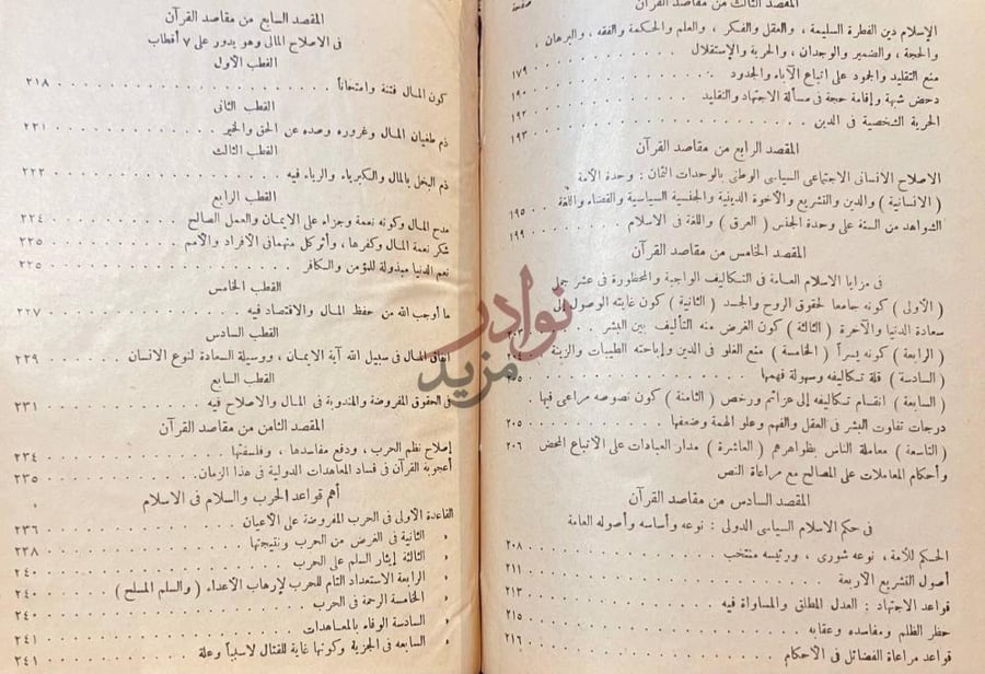 فهرس كتاب الوحى المحمدى فهرست