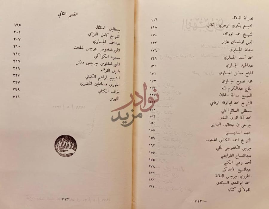 فهرس كتاب ادباء حلب ذوو الاثر في القرن التاسع عشر