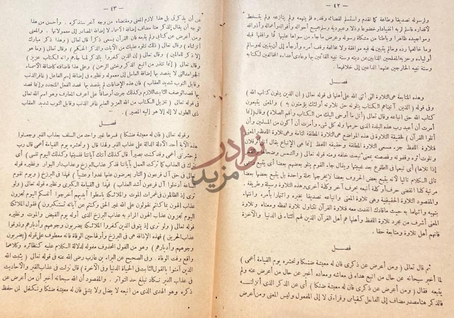 صفحة داخلية كتاب مفتاح دار السعادة فصل