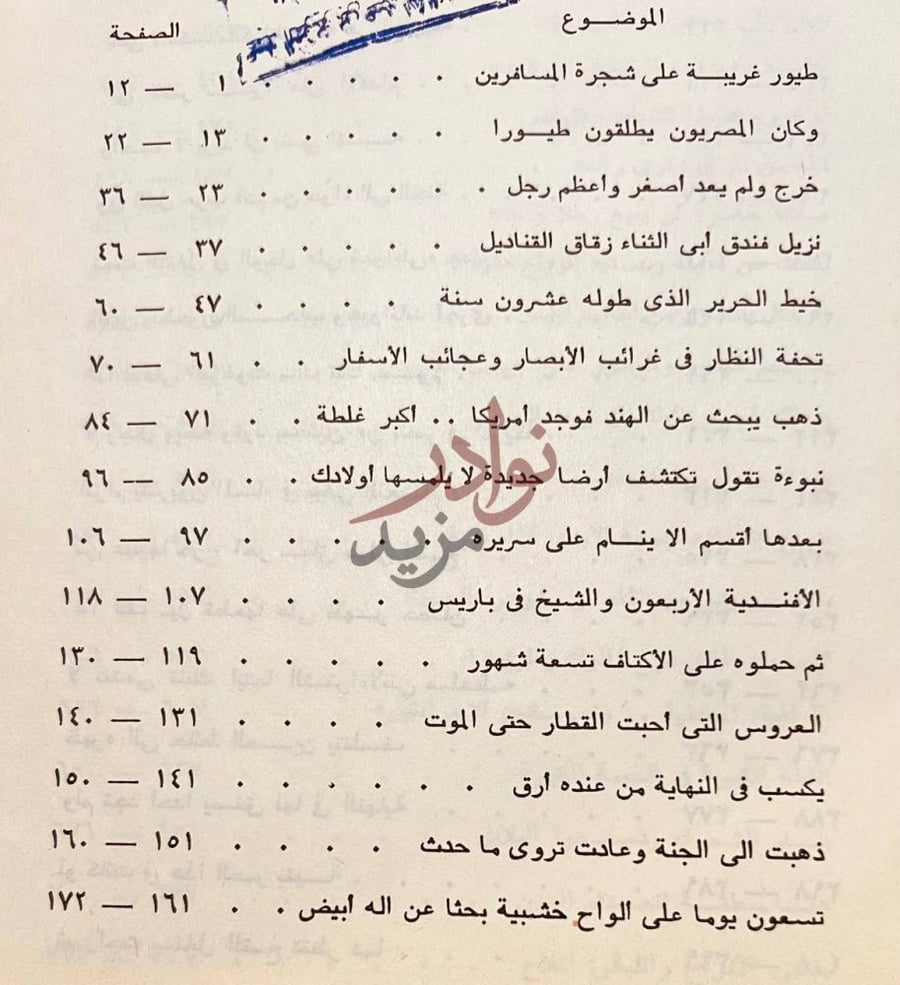 فهرس كتاب اعجب الرحلات في التاريخ الموضوع