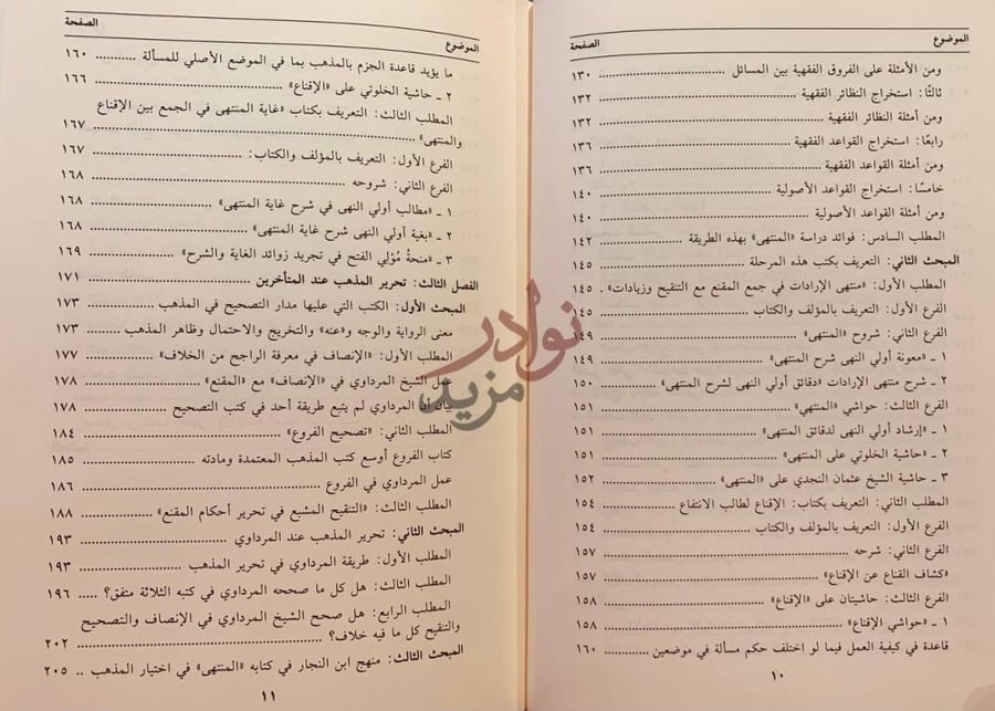 فهرس كتاب مدارج تفقه الحنبلي الفهرس