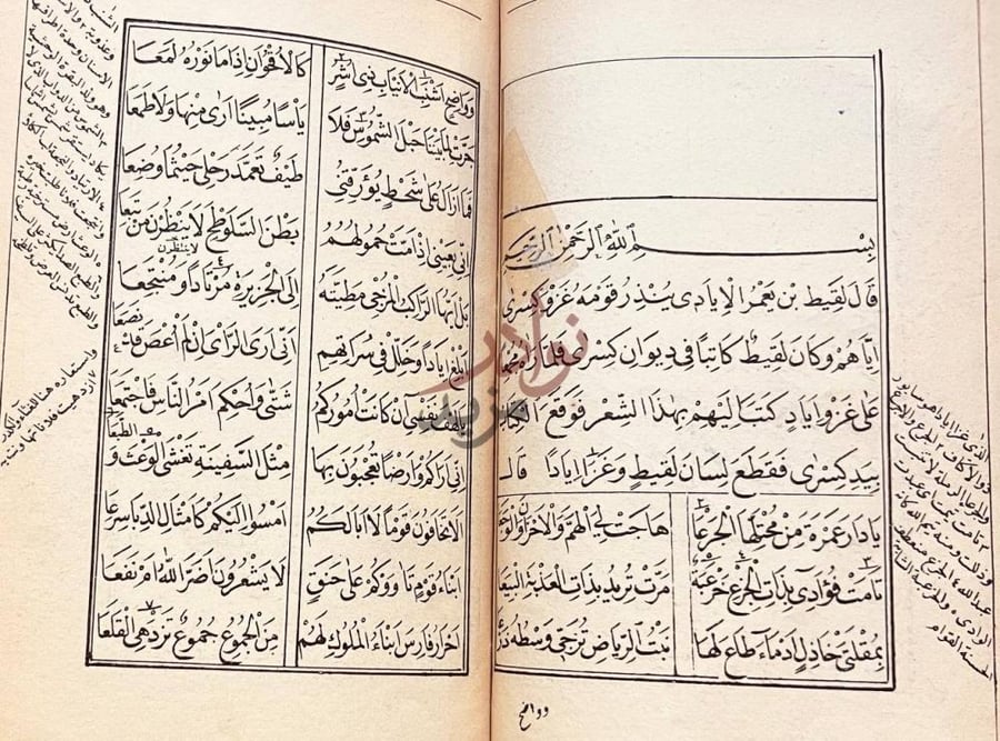 صفحة داخلية كتاب ديوان مختارات شعراء العرب بسم الله الرحمن