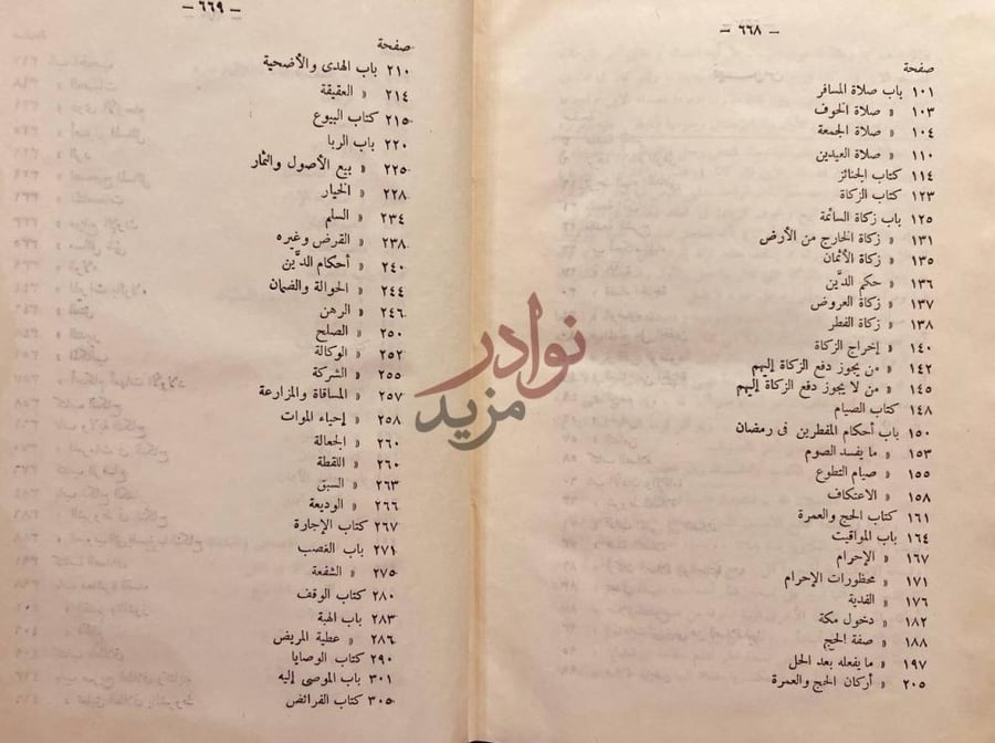 فهرس كتاب العدة شرح العمدة في فقه الامام احمد بن حنبل