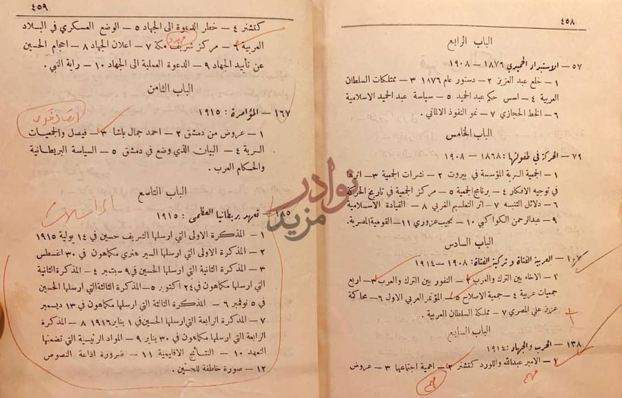 فهرس كتاب يقظة العرب الباب الرابع الباب