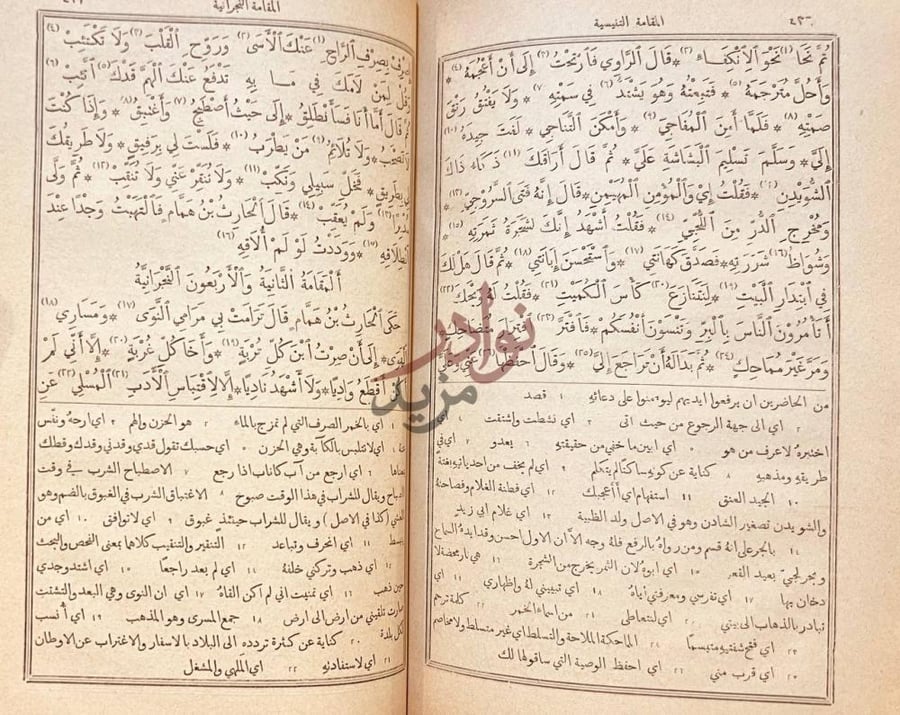 صفحة داخلية كتاب مقامات الحريري المقامة الثانية