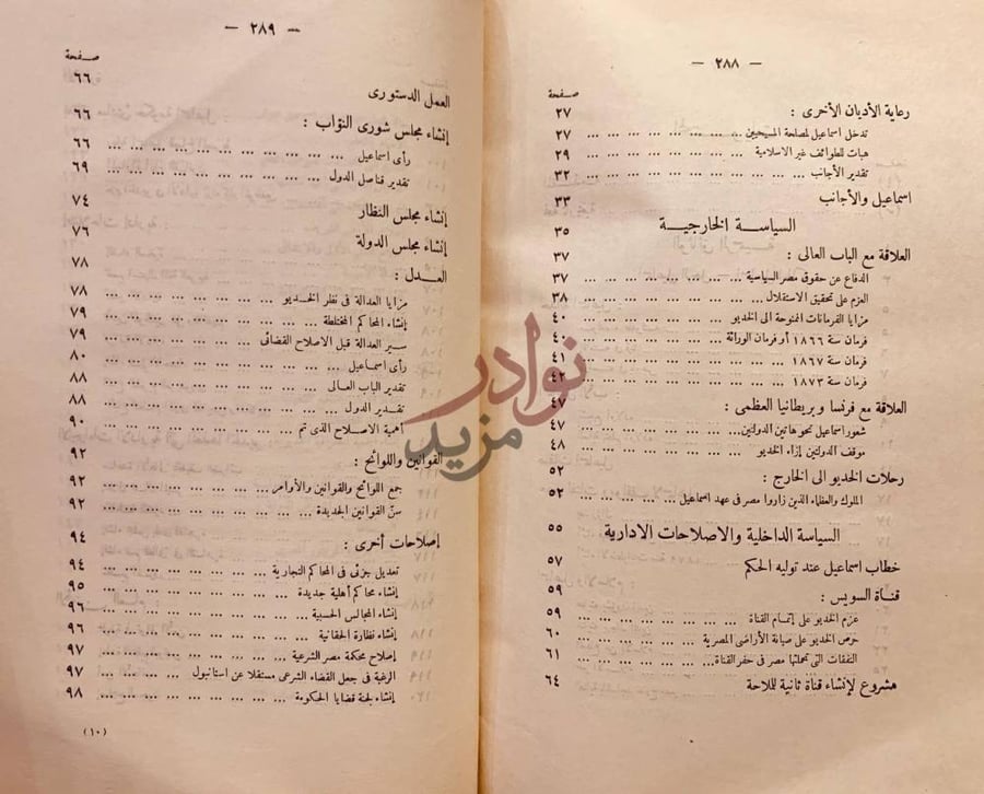 فهرس كتاب اسماعيل كما تصوره الوثائق الرسمية