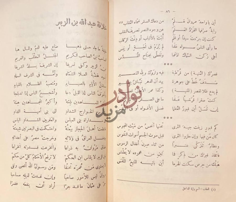 فصل كتاب دول العرب وعظماء الاسلام خلافة عبد الله بن