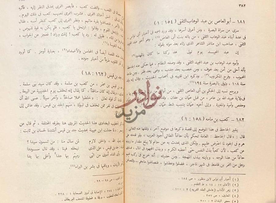 صفحة داخلية كتاب البخلاء أبو العاص بن عبد