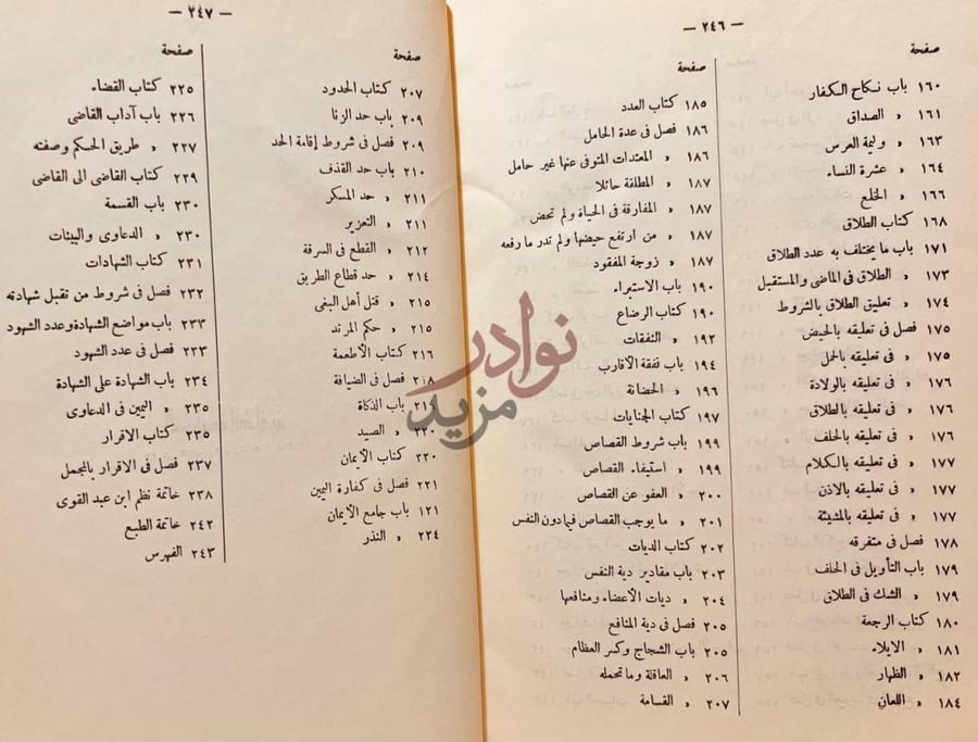 فهرس كتاب عقد الفرائد مختصر نظم ابن عبدالقوي في فقه