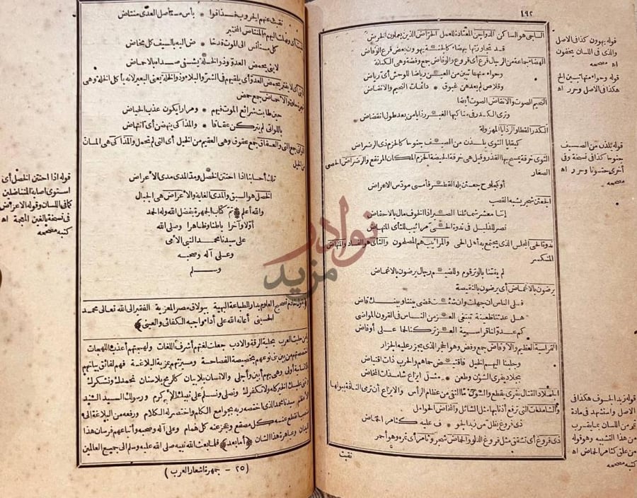صفحة داخلية كتاب جمهرة اشعار العرب تمت المقدمة
