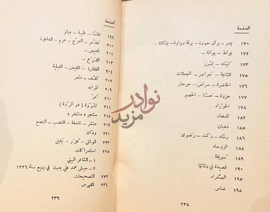 فهرس كتاب بلاد ينبع نهاية فهرس المحتويات