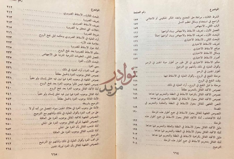 فهرس كتاب تنظيم النسل وموقف الشريعة الإسلامية منه