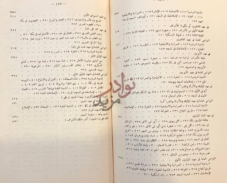 فهرس كتاب تاريخ مكة دراسات في السياسة والعلم والاجتماع صورة 10