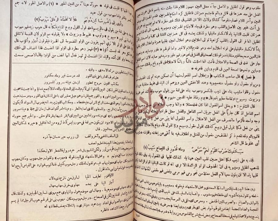 صفحة داخلية كتاب شرح المفصل