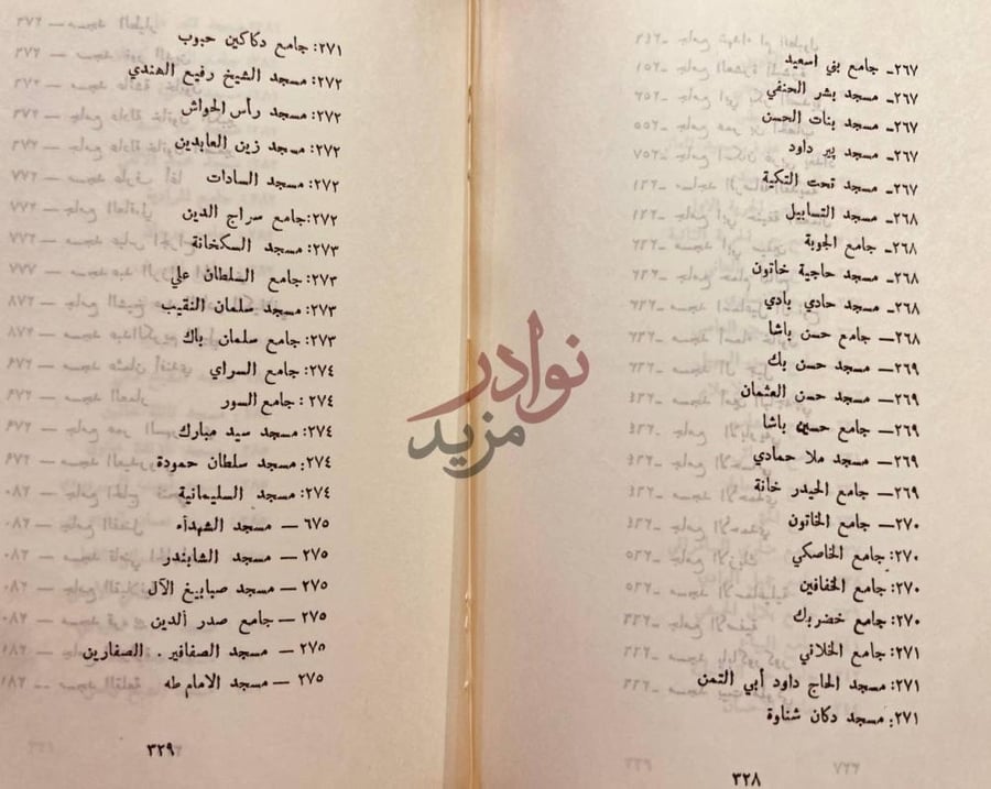 فهرس كتاب تاريخ مساجد بغداد الحديثة