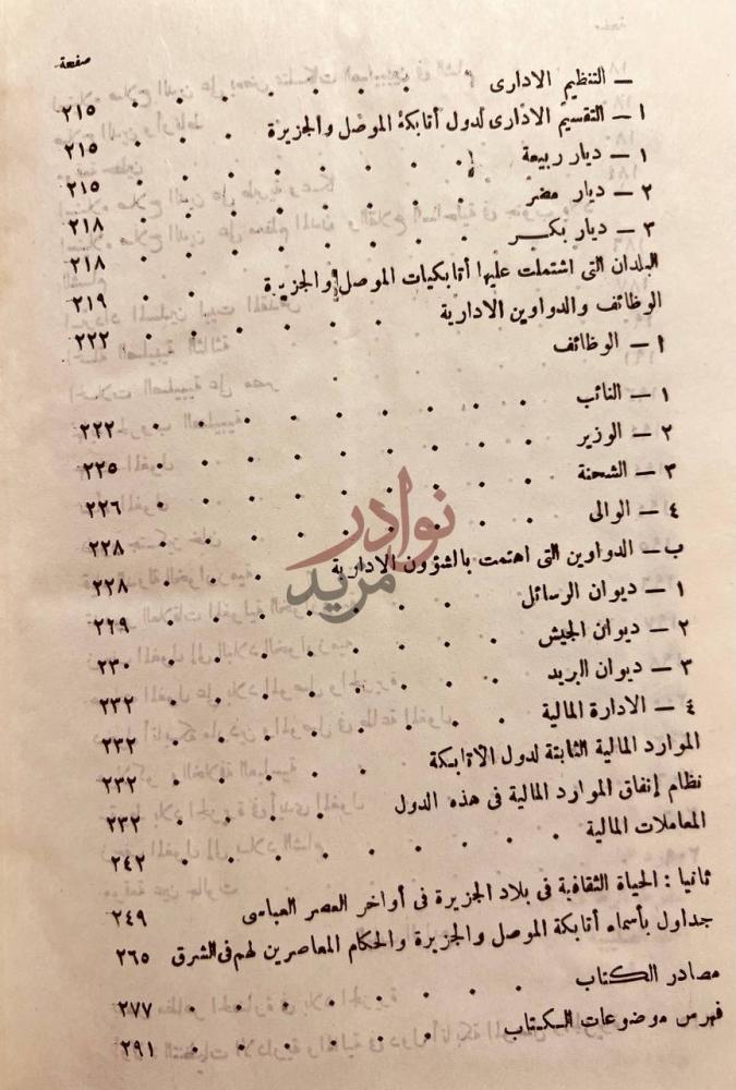 فهرس كتاب بلاد الجزيرة في اواخر العصر العباسي
