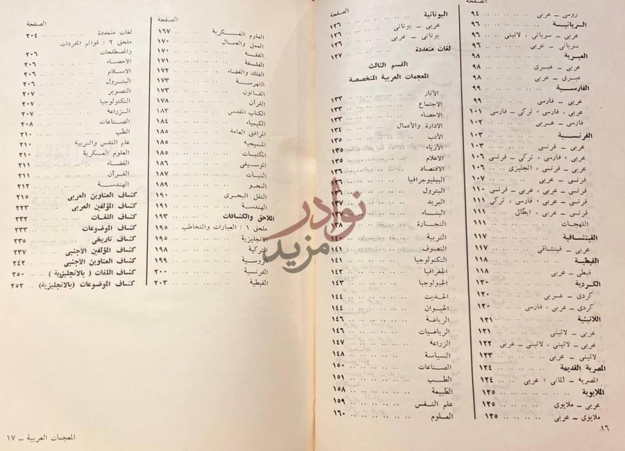 فهرس كتاب المعجمات العربية ببليوجرافية شاملة مشروحة