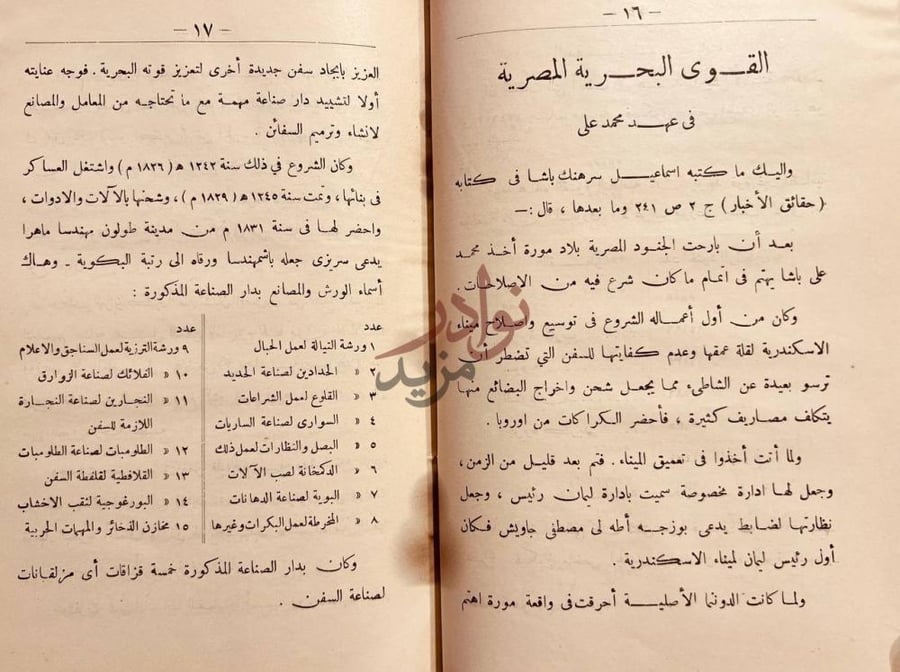 صفحة داخلية كتاب الجيش المصري البري والبحري في عهد محمد علي
