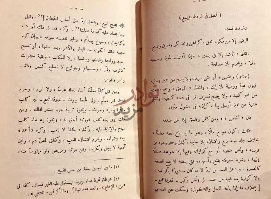 صفحة داخلية كتاب غاية المنتهى في الجمع بين الاقناع والمنتهى