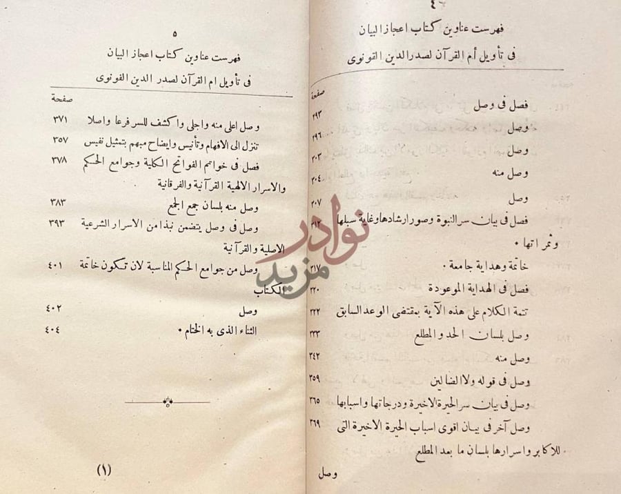 فهرس كتاب اعجاز البيان في تاويل ام القران فهرست