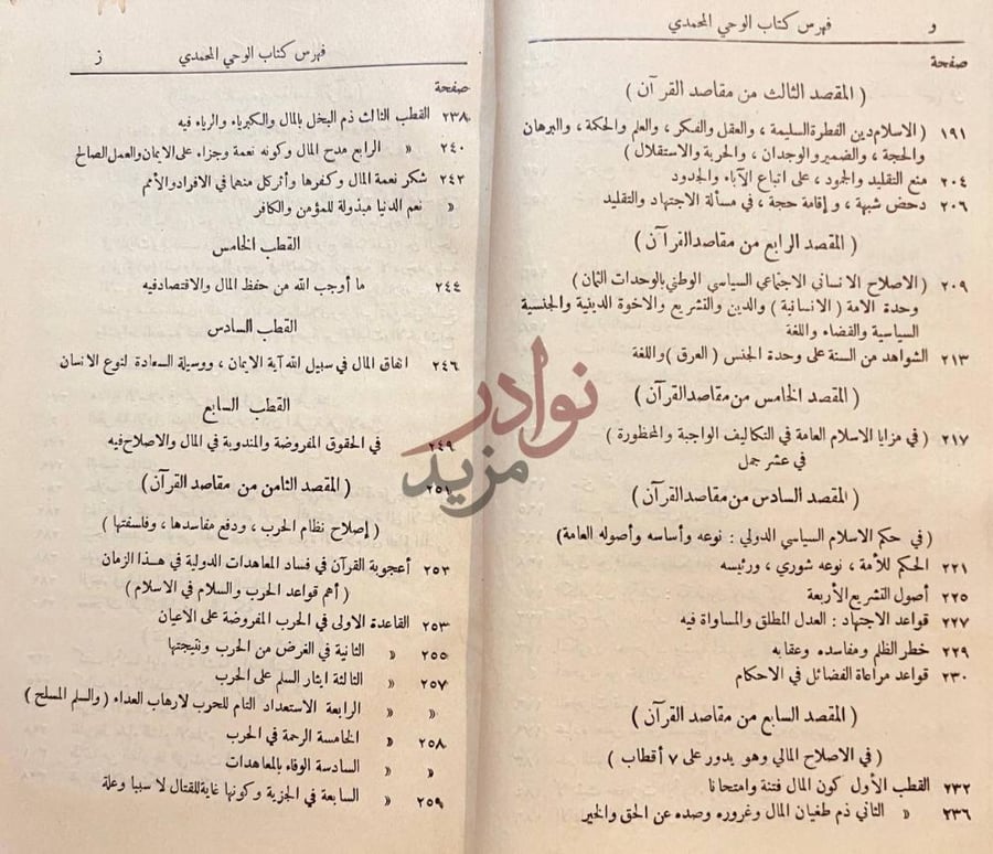 فهرس كتاب الوحي المحمدي فهرس كتاب الوحي