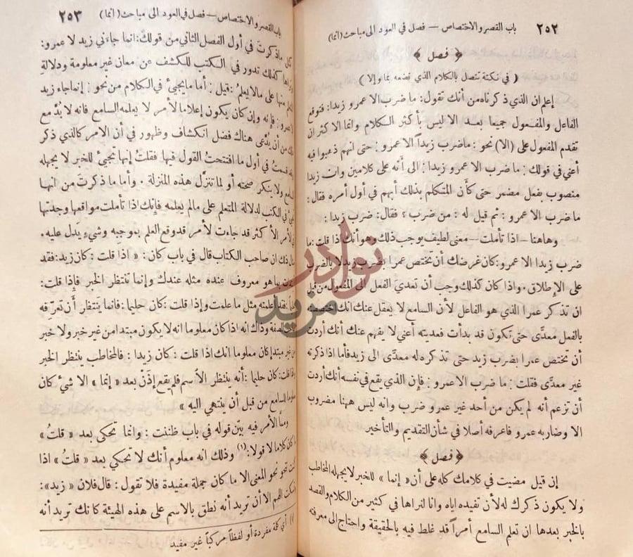 صفحة داخلية كتاب دلائل الاعجاز في علم المعاني