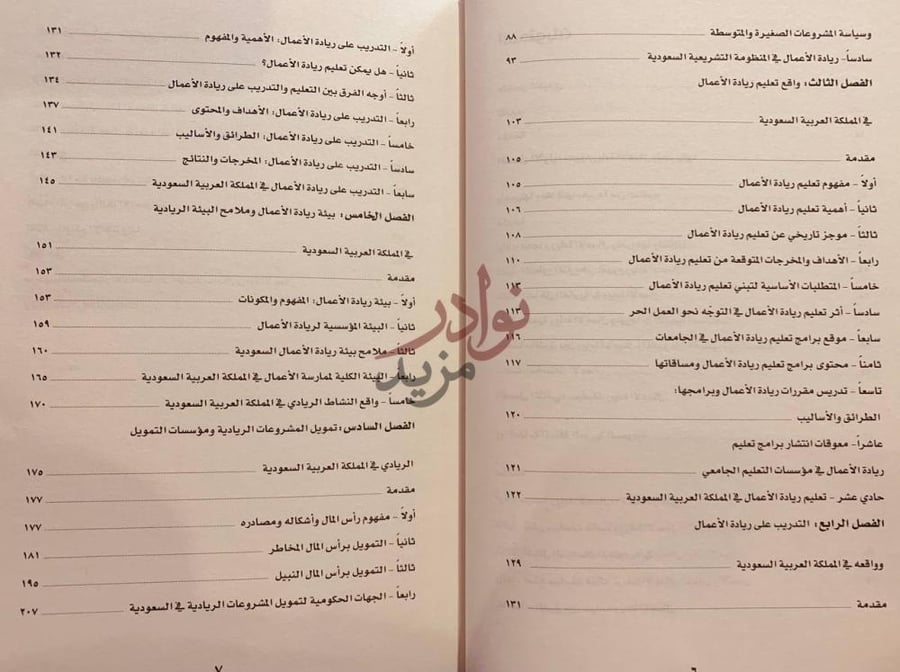 فهرس كتاب ريادة الاعمال المداخل النظرية المحتويات