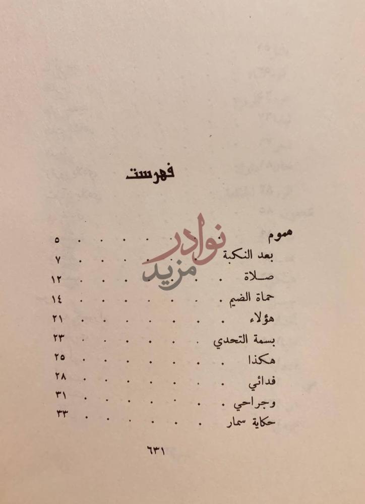 فهرس كتاب ديوان عمر ابوريشه فهرست