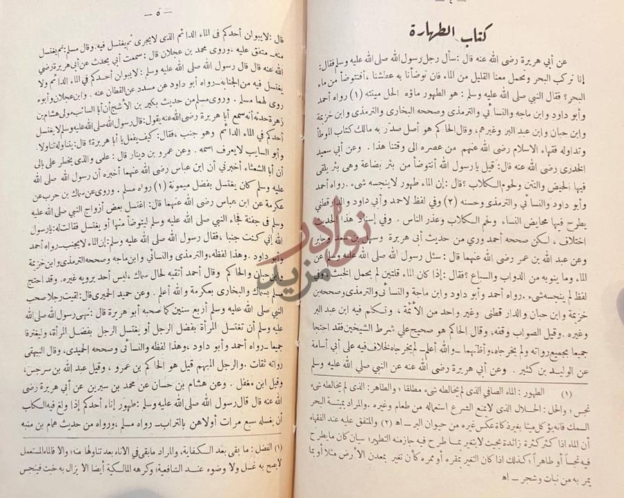 صفحة داخلية كتاب المحرر في الحديث في بيان الاحكام الشرعية