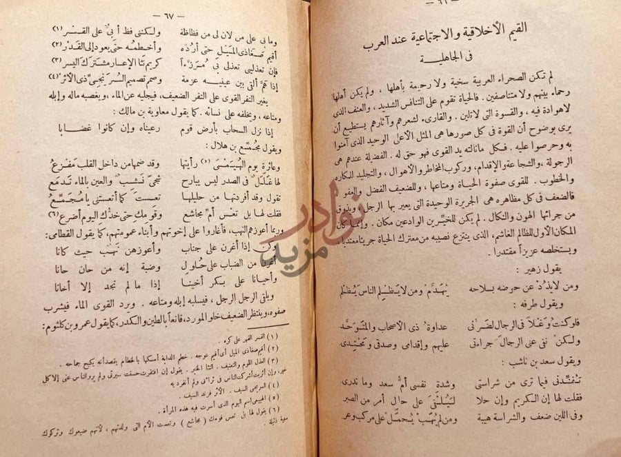 صفحة داخلية كتاب الهجاء والهجاءون في الجاهلية