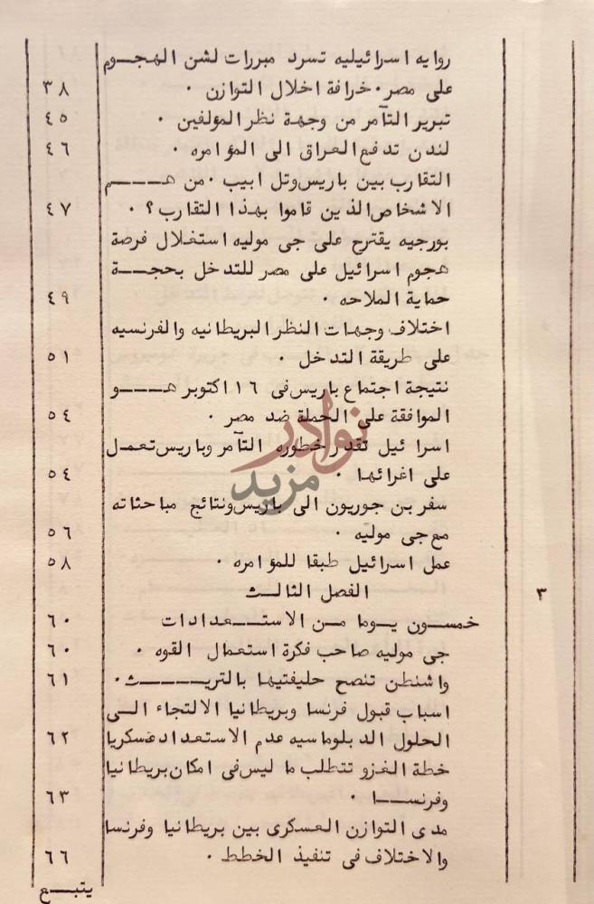 فهرس كتاب اسرار الحملة على مصر الفهرست
