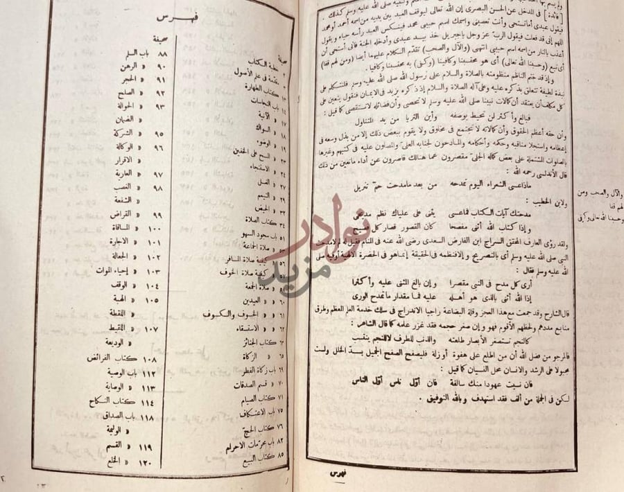 فهرس كتاب مواهب الصمد في حل الفاظ الزبد فهرس