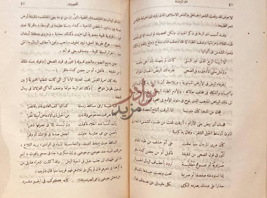 صفحة داخلية كتاب الشوامخ ذو الرمة شخصيته الفنية