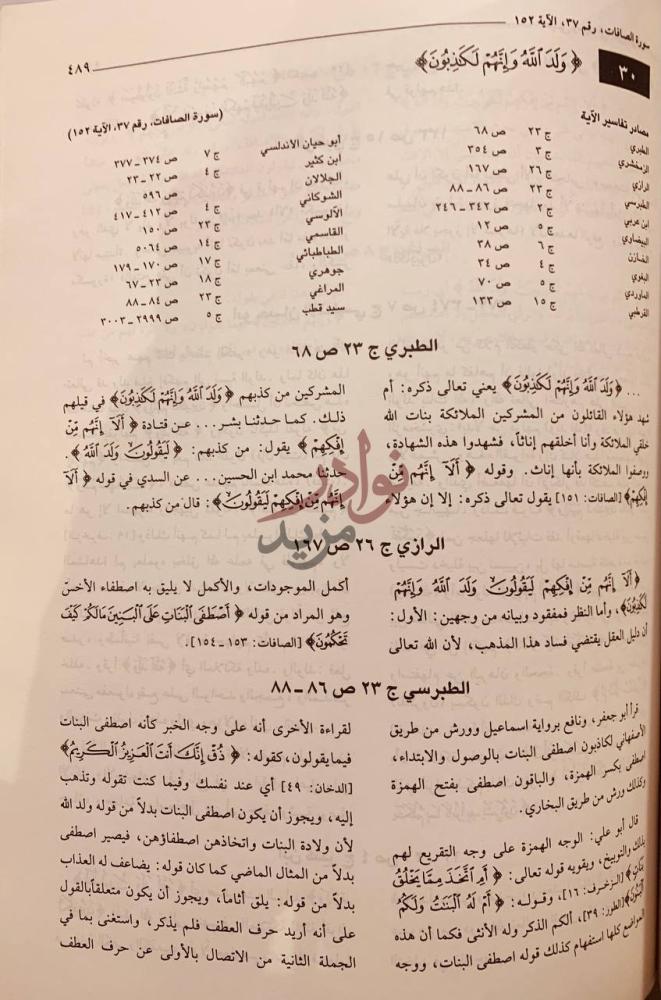 صفحة داخلية كتاب عيسى ومريم في القران والتفاسير