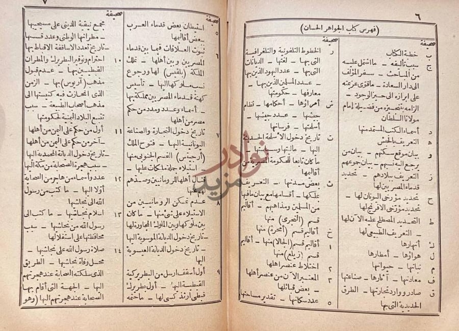 فهرس كتاب الجواهر الحسان في تاريخ الحبشان فهرس كتاب الجواهر