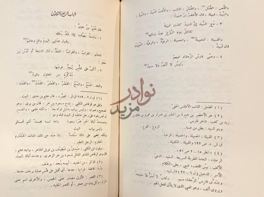 صفحة داخلية كتاب المسلسل في غريب لغة العرب الباب الرابع