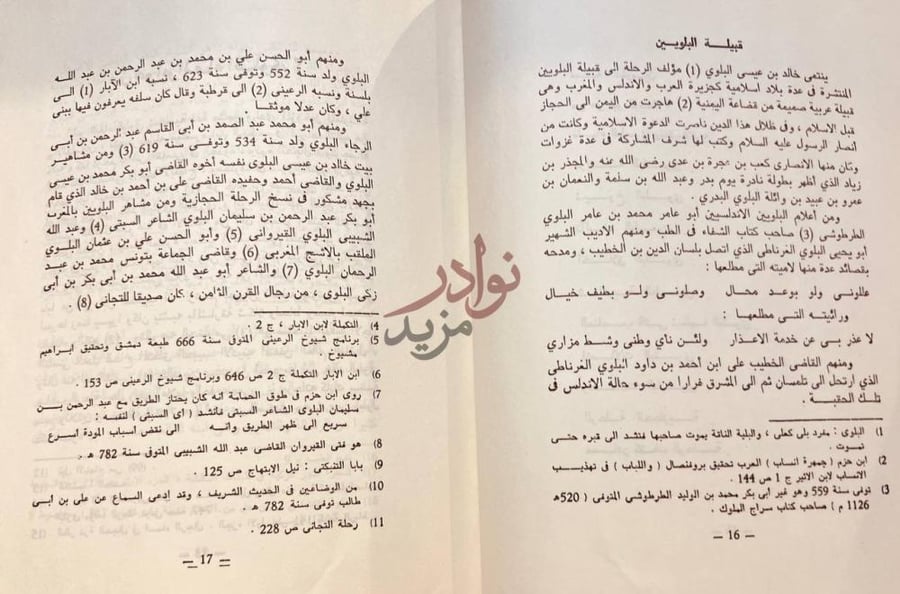 صفحة داخلية كتاب تاريخ المفرق في تحلية علماء المشرق