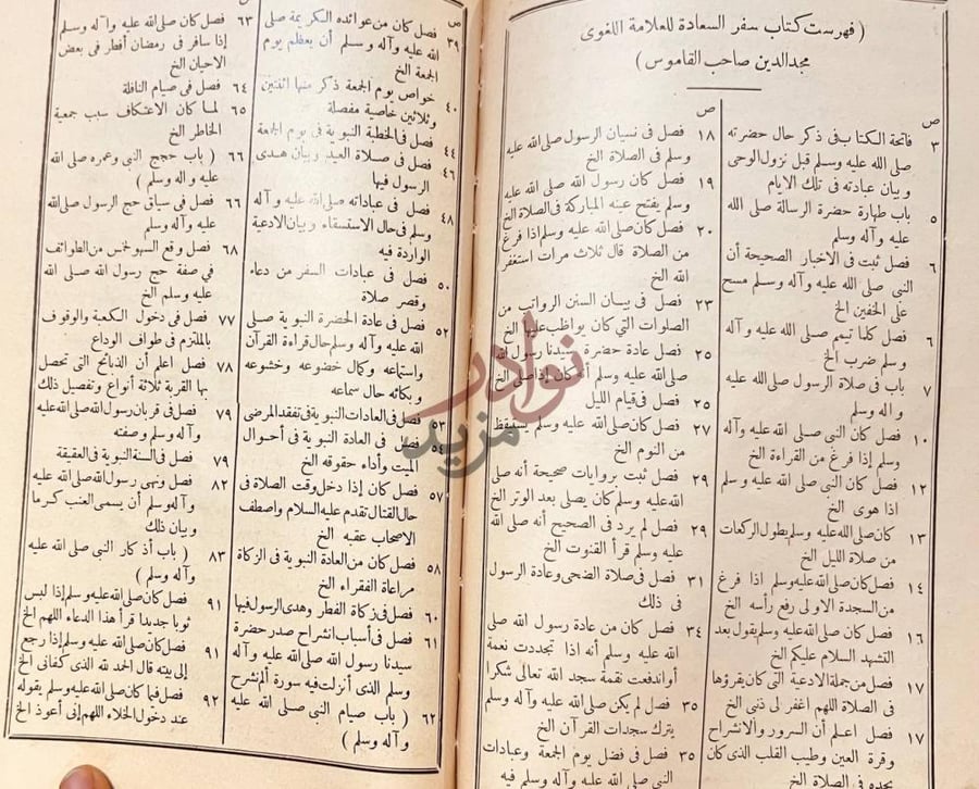 فهرس كتاب سفر السعادة فهرست كتاب سفر