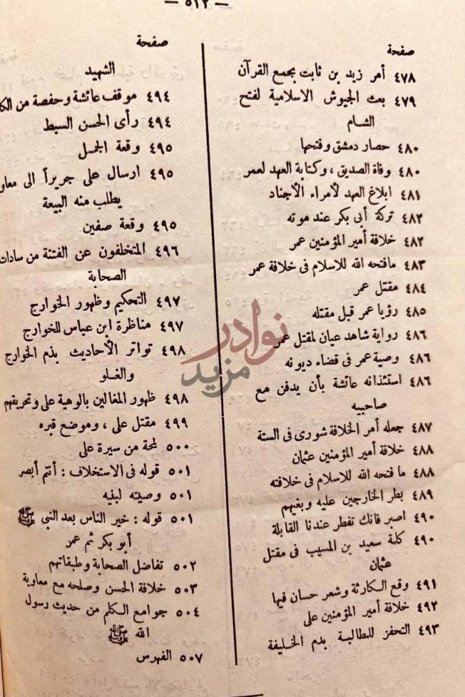 فهرس كتاب مختصر سيرة الرسول صلى الله عليه وسلم