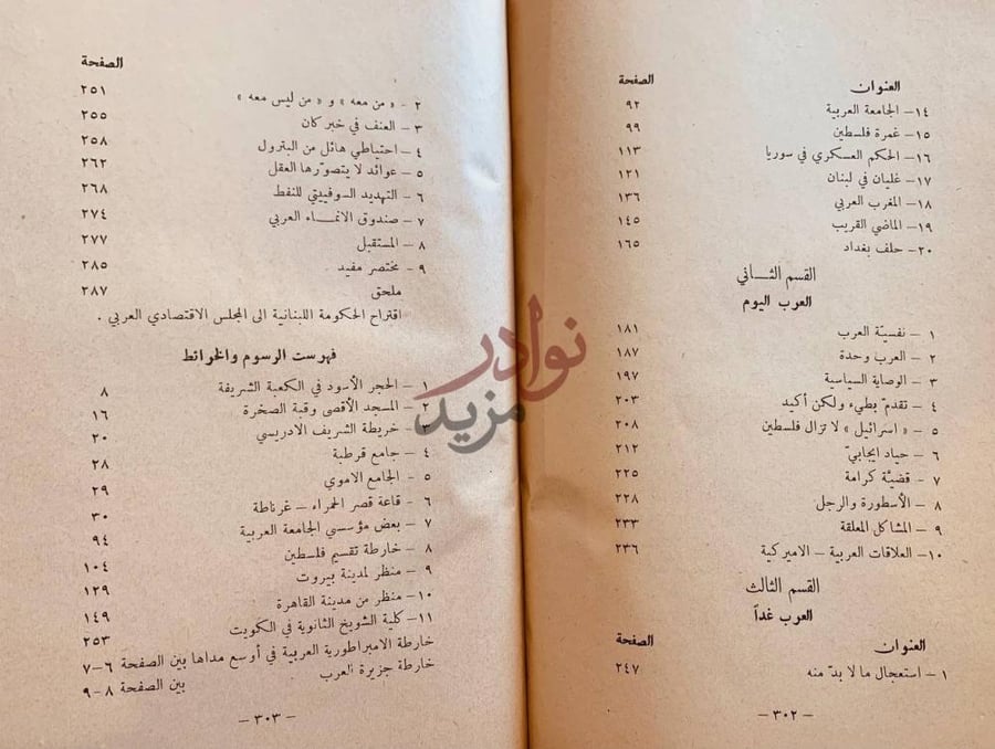 فهرس كتاب زحف العروبة فهرست العناوين
