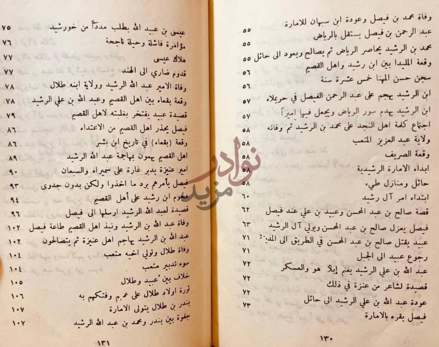 فهرس كتاب نبذة تاريخية عن نجد فهرست Continued