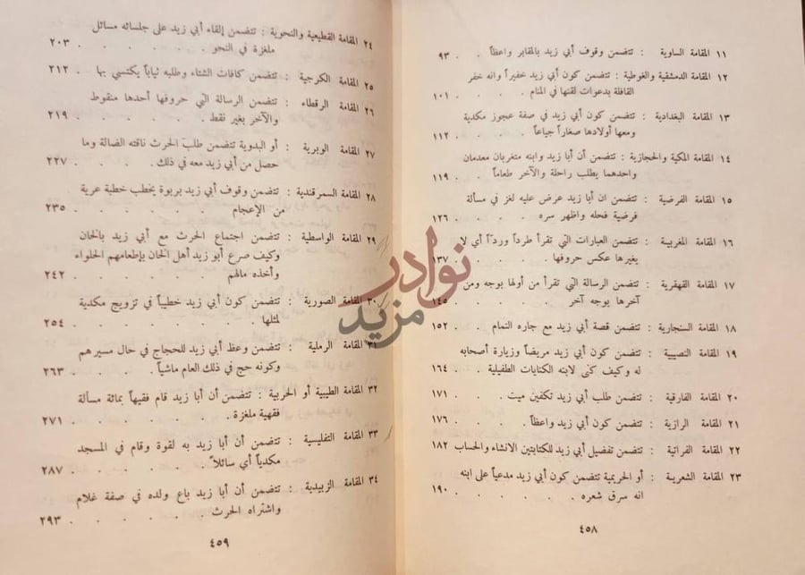 فهرس كتاب مقامات الحريري