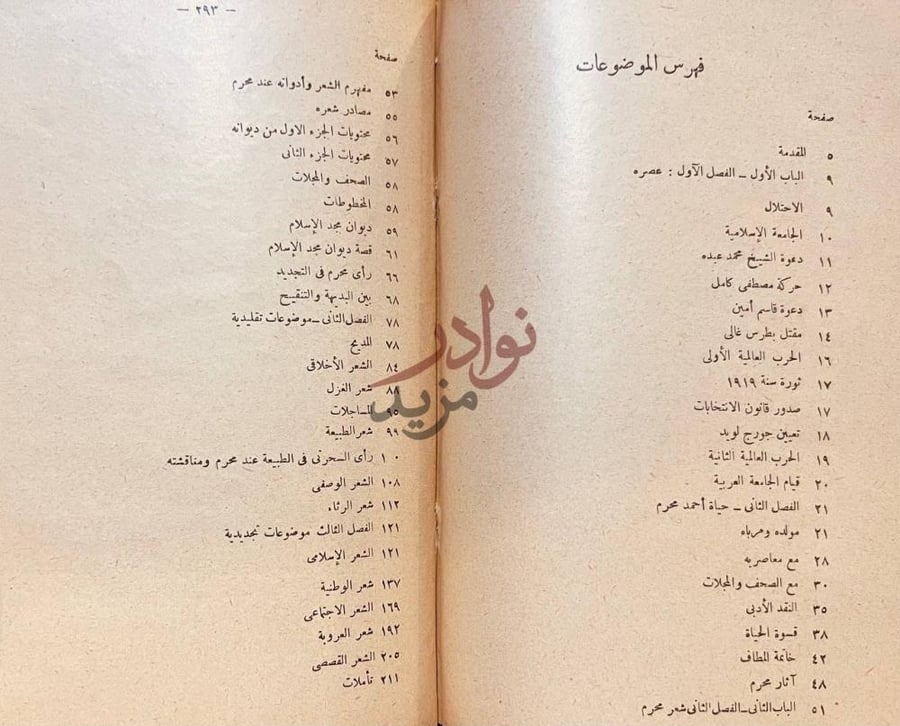 فهرس كتاب شاعر العروبة الاسلام احمد محرم فهرس الموضوعات