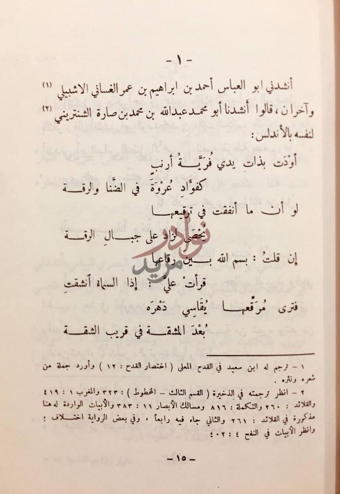 صفحة داخلية كتاب اخبار وتراجم اندلسية