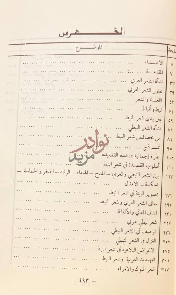 فهرس كتاب الادب الشعبي في جزيرة العرب الفهرس