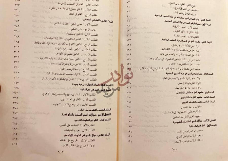 فهرس كتاب الغلو في الدين في حياة المسلمين المعاصرة