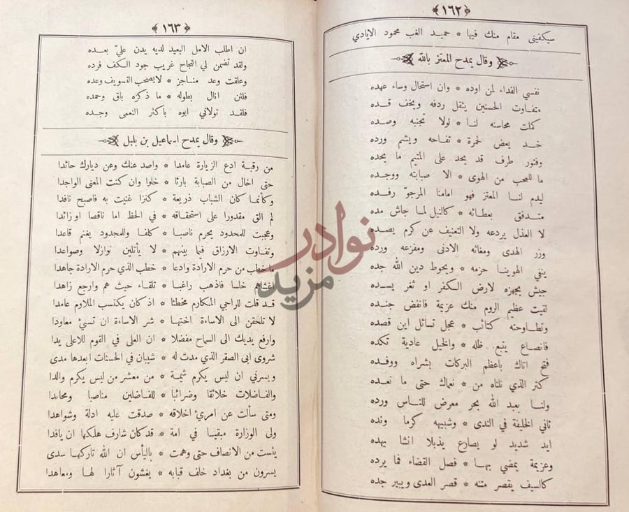 صفحة داخلية كتاب ديوان البحتري صفحات