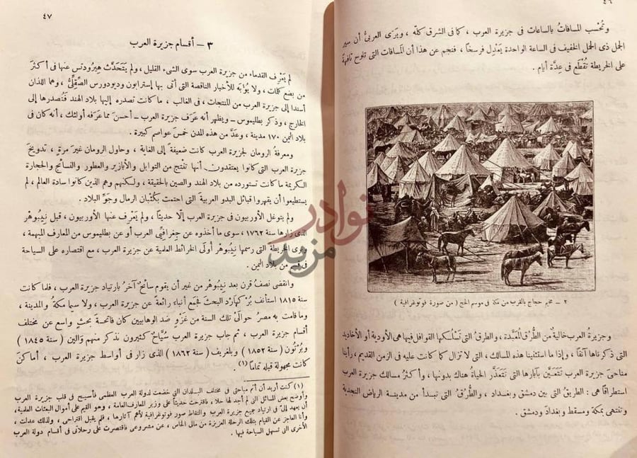 صفحة داخلية كتاب حضارة العرب أقسام جزيرة