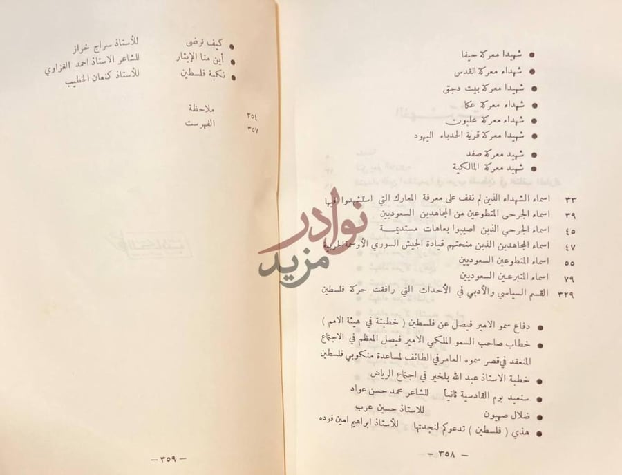 فهرس كتاب سجل الشرف